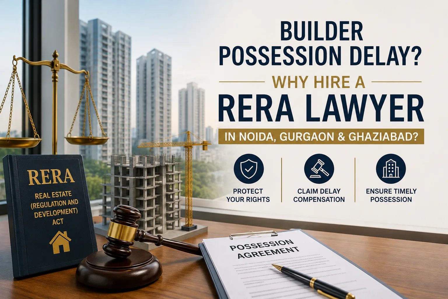 Builder Possession Delay? Why Hire a RERA Lawyer in Noida