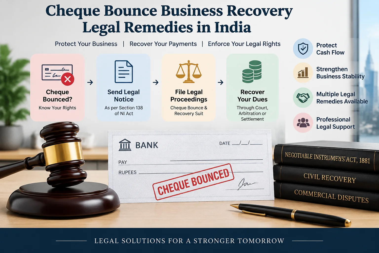 Cheque Bounce and Business Recovery Legal Strategies for Companies to Recover Payments