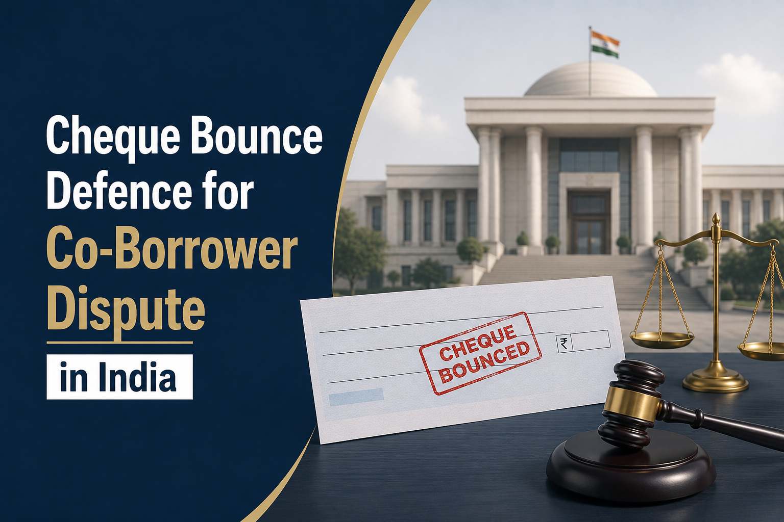 Cheque Bounce Defence for Co-Borrower Dispute in India