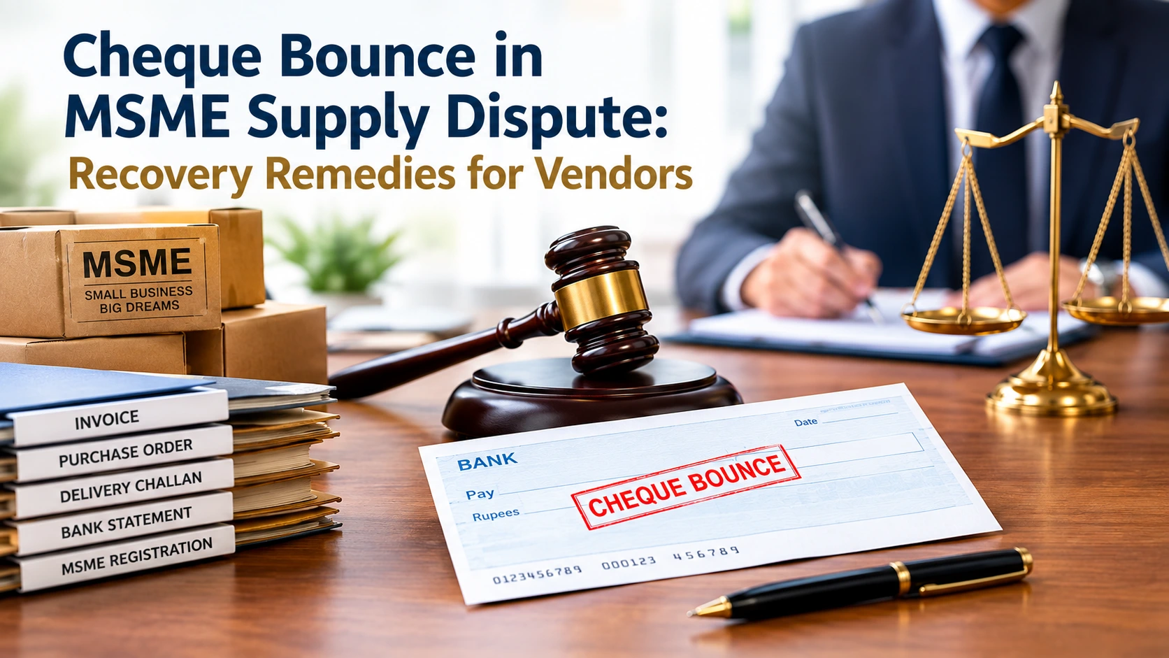 Cheque Bounce in MSME Supply Disputes: What Legal Remedies Are Available for Vendors?
