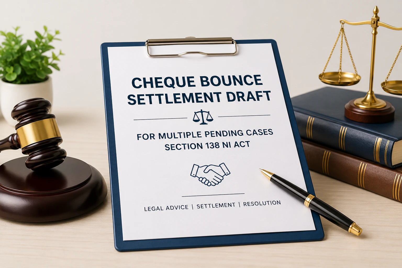 How Can Multiple Cheque Bounce Cases Be Settled Through a Legal Draft?