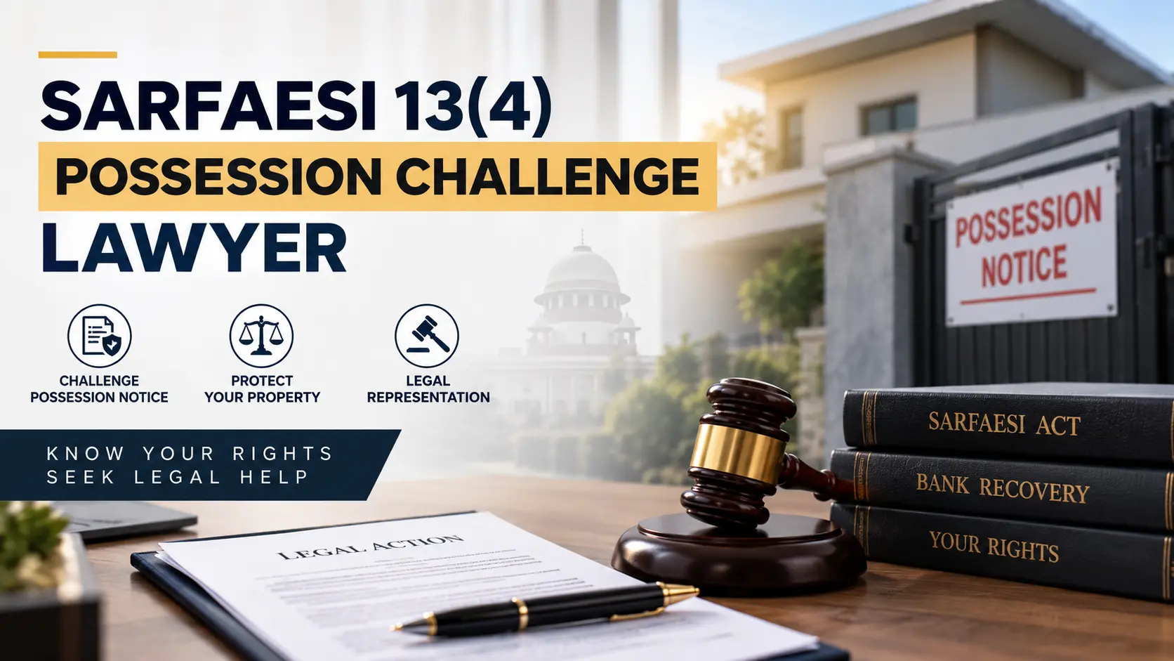 SARFAESI 13(4) Possession Challenge Lawyer, Legal Options