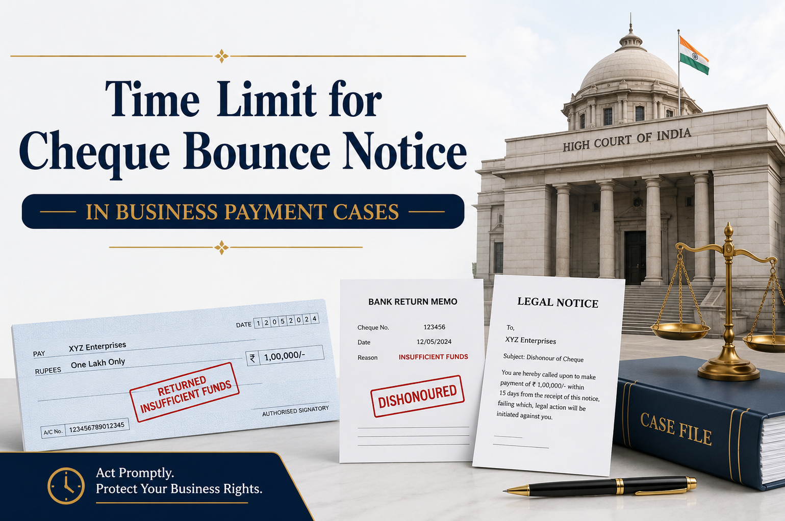 Time Limit for Cheque Bounce Notice in Business Payment Cases