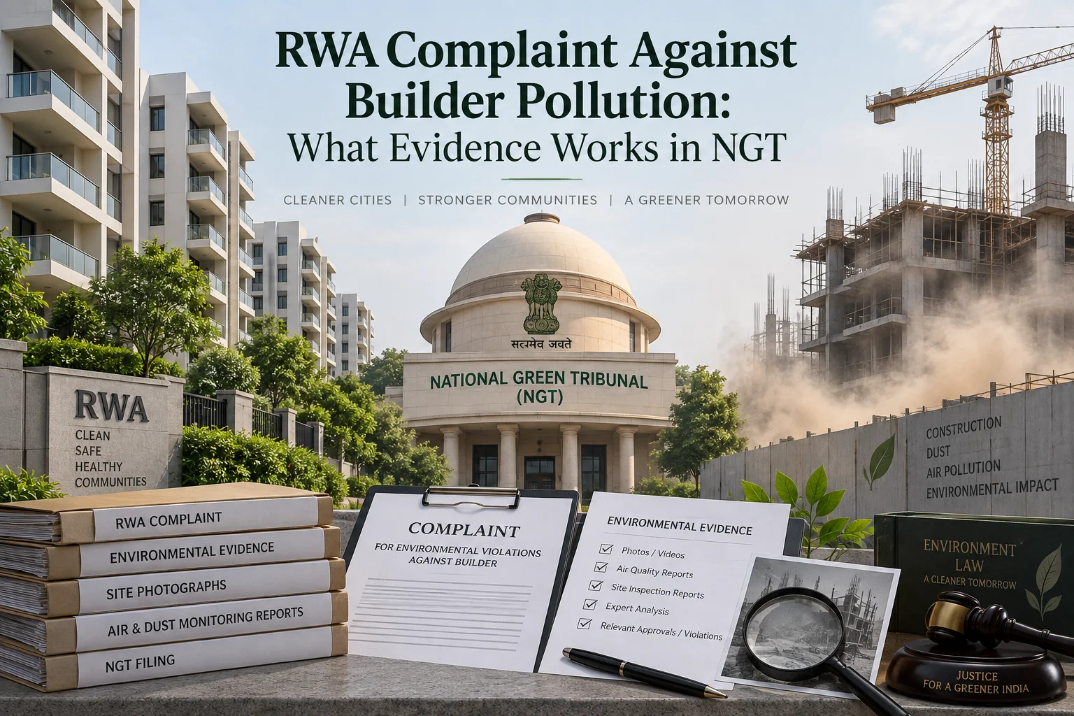 What Evidence Supports an RWA Complaint Against Builder Pollution Before NGT?