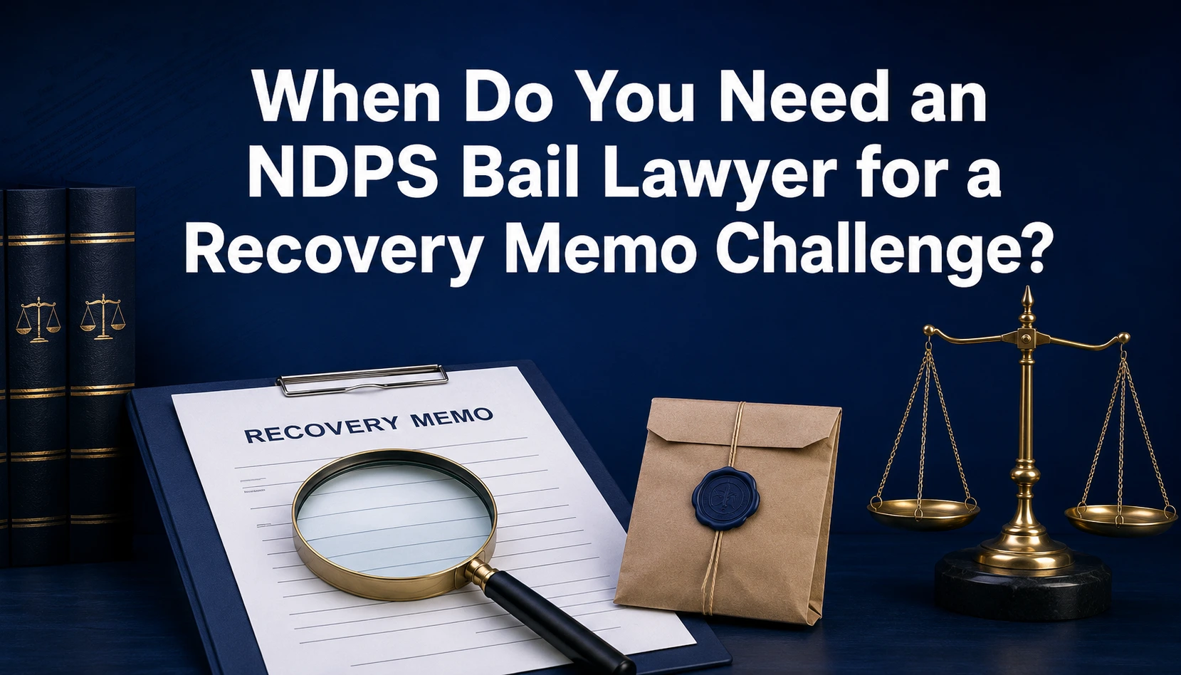 When Do You Need an NDPS Bail Lawyer for a Recovery Memo Challenge?